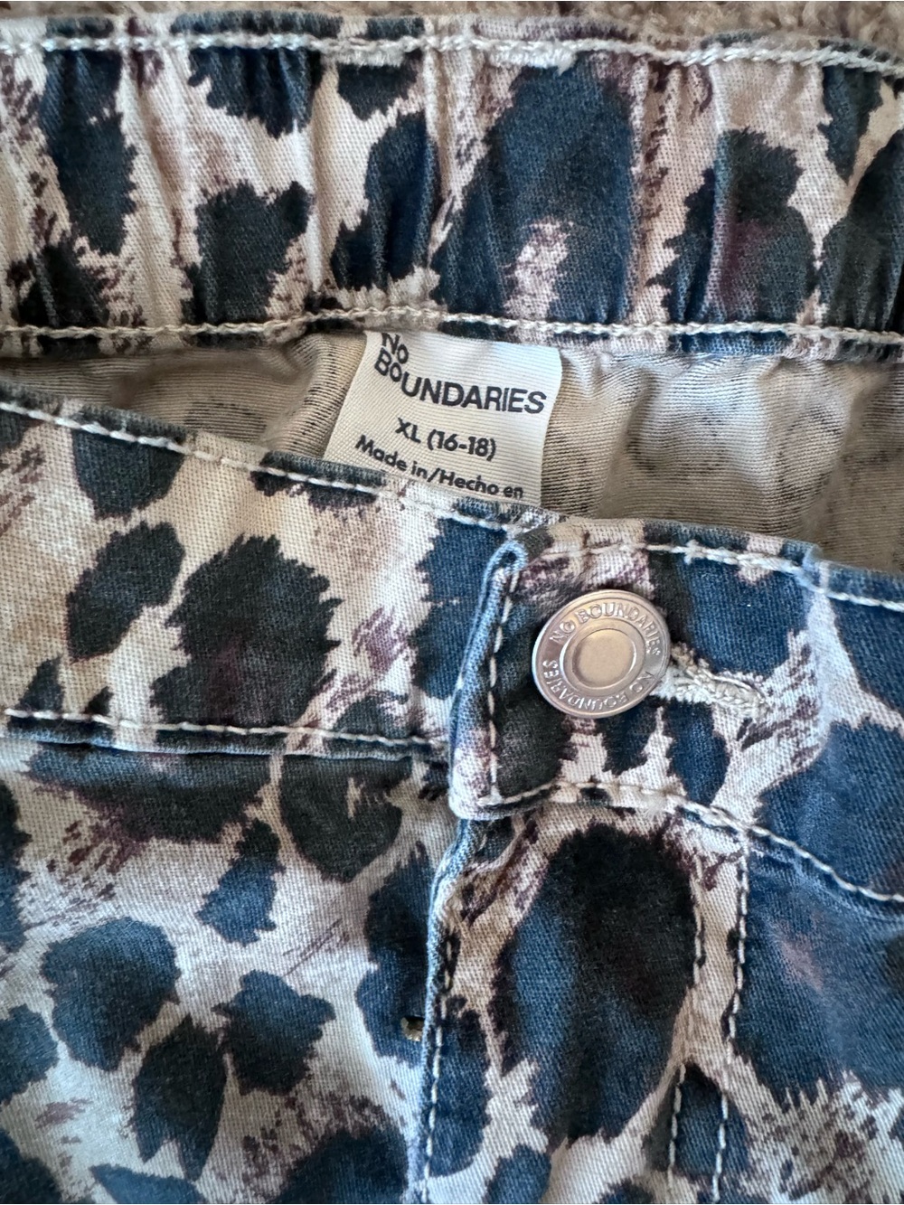 No Boundaries XL Leopard Wide Leg Pant - Picture 5 of 5